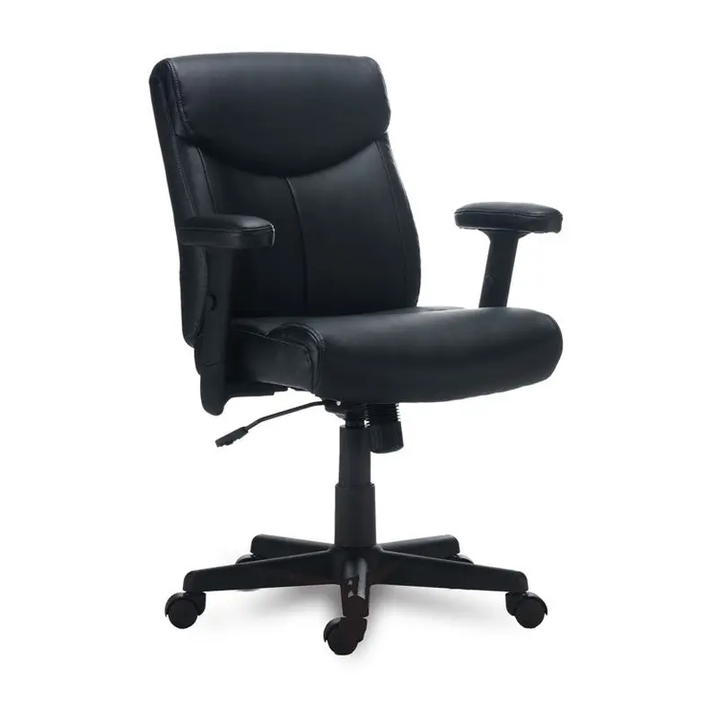 Alera Alera Harthope Leather Task Chair, Supports Up to 275 lb, Black Seat/Back, Black Base (ALEHH42B19) Each
