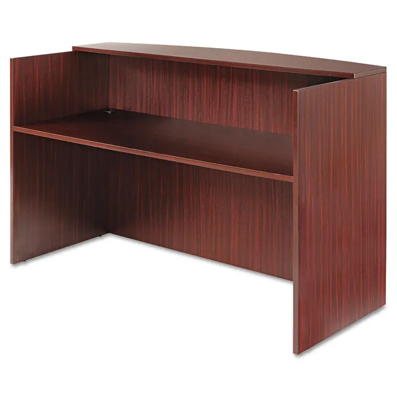 Alera Alera Valencia Series Reception Desk with Transaction Counter, 71" x 35.5" x 29.5" to 42.5", Mahogany (ALEVA327236MY) Each