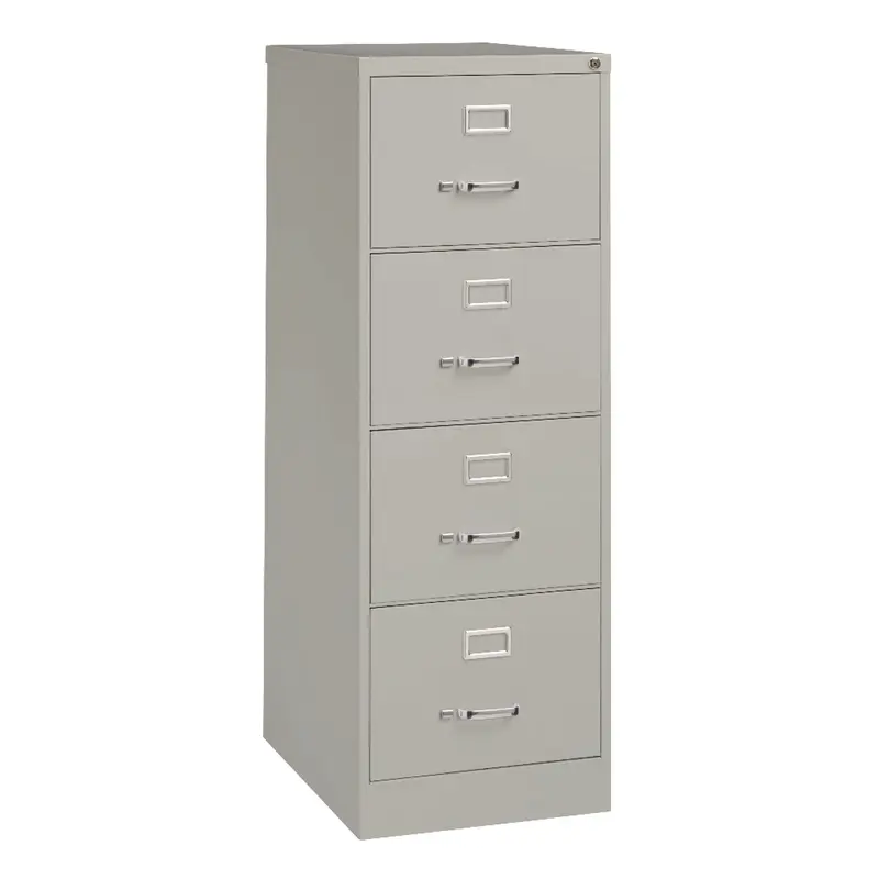 Alera Economy Vertical File, 4 Legal-Size File Drawers, Light Gray, 18" x 25" x 52" (ALEHVF1952LG) Each