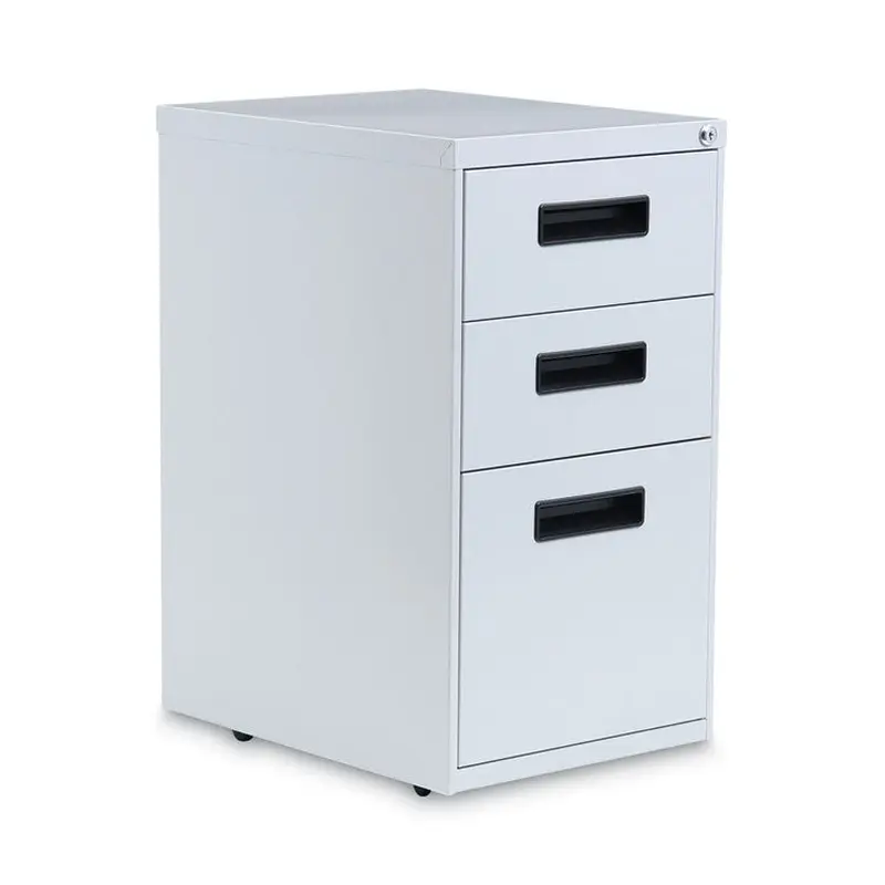 Alera File Pedestal, Left or Right, 3-Drawers: Box/Box/File, Legal/Letter, Light Gray, 14.96" x 19.29" x 27.75" (ALEPABBFLG) Each