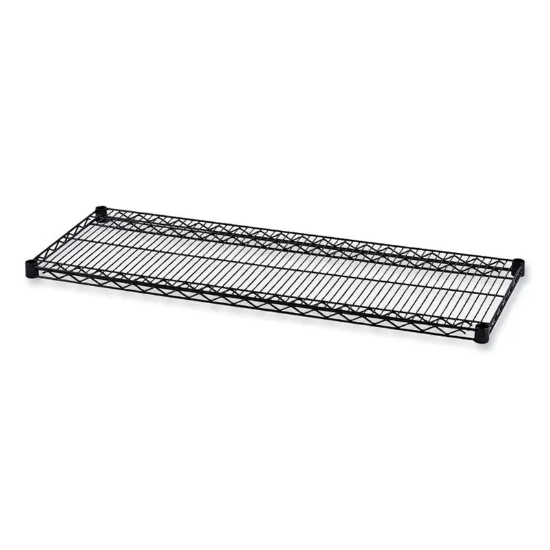 Alera Industrial Wire Shelving Extra Wire Shelves, 48w x 18d, Black, 2 Shelves/Carton (ALESW584818BL) 2 Shelves
