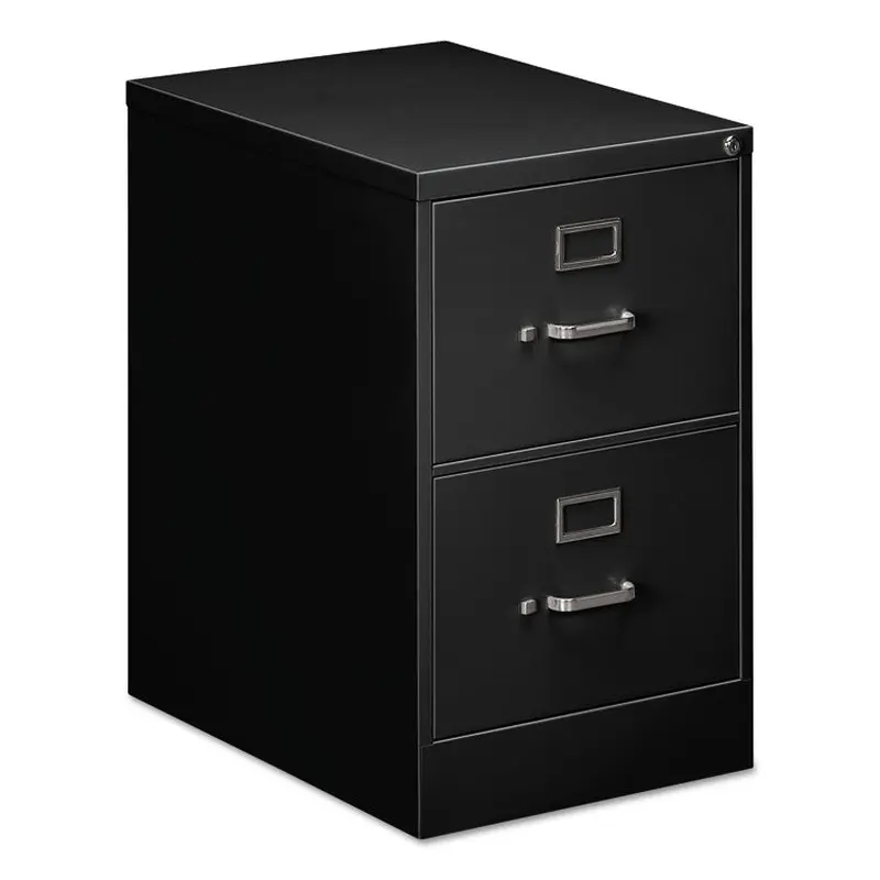 Alera Two-Drawer Economy Vertical File, 2 Legal-Size File Drawers, Black, 18" x 25" x 28.38" (ALEHVF1929BL) Each