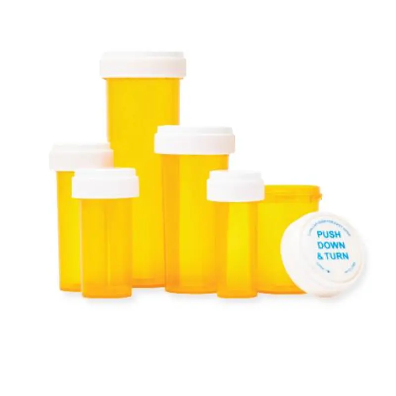 Amber Prescription Vial with Reversible Cap, 8 Dram, 410/Case, 410/CS (NONPHAR2008) Case of 410