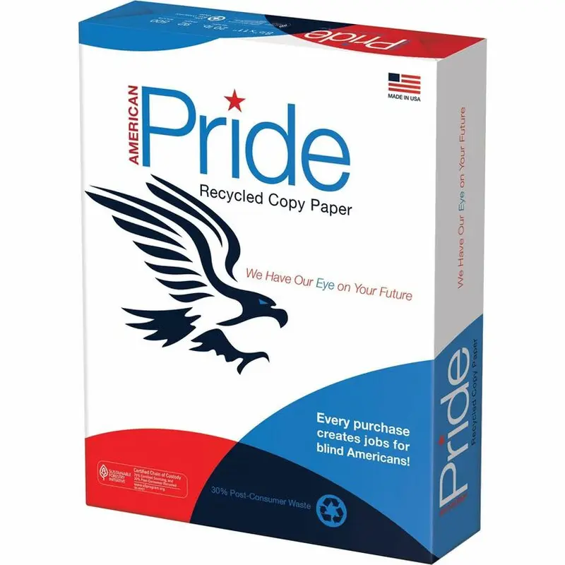 American Pride Recycled Copy Paper - White (ASLAM851120) 10 Reams