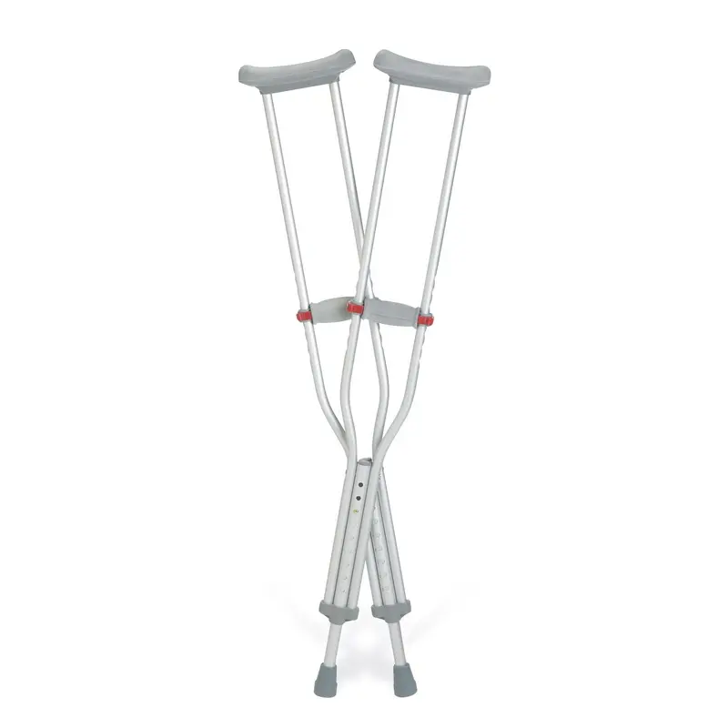 Aluminum Crutches with Red Dot Hand Grip, Tall Adult, 1 PR (G90-214-8H) 1 Pair