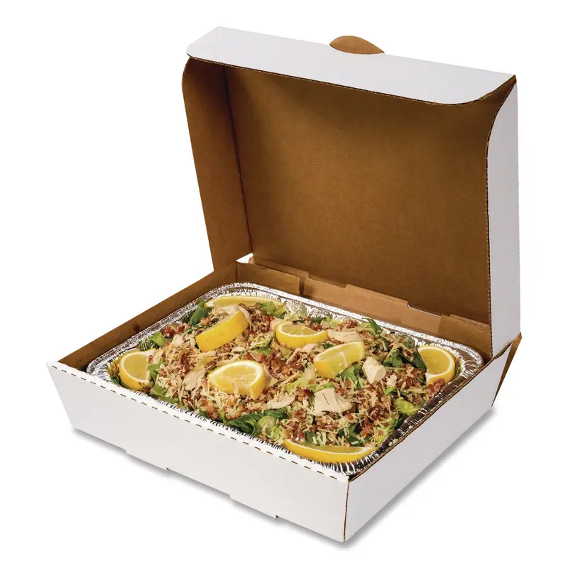 AmerCareRoyal Catering Boxes, 10.88 x 13 x 3, White, Paper, 50/Carton (RPPCCBHP13113) Case of 50