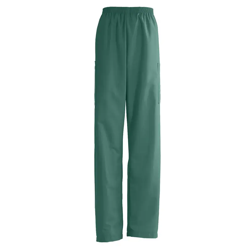 AngelStat Unisex Cargo Scrub Pants with Elastic Waist, Hunter, Long Inseam, Size M, 1 EA (674NHGML) Each