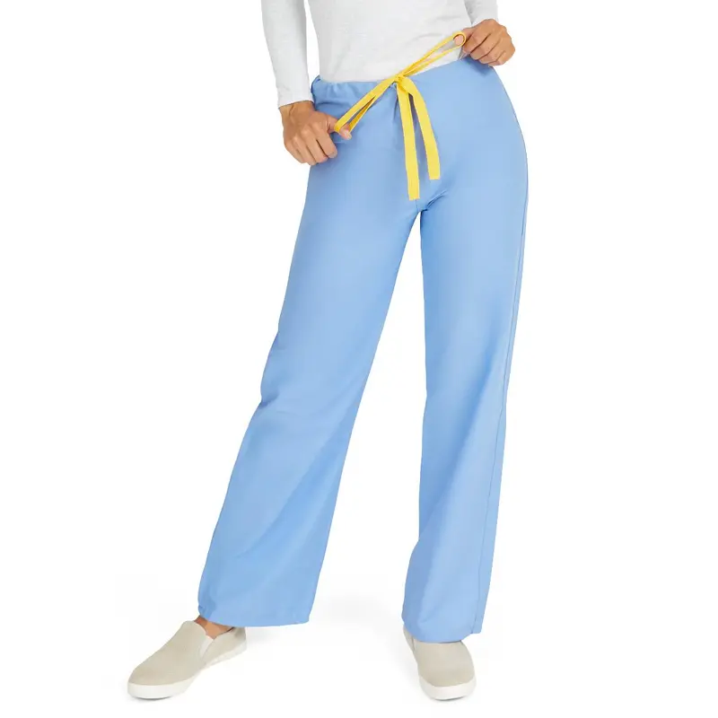 AngelStat Unisex Reversible Scrub Pants with Drawstring Waist, Ceil Blue, Size M, Angelica Color Coding, 1 EA (M600NTHM-CA) Each