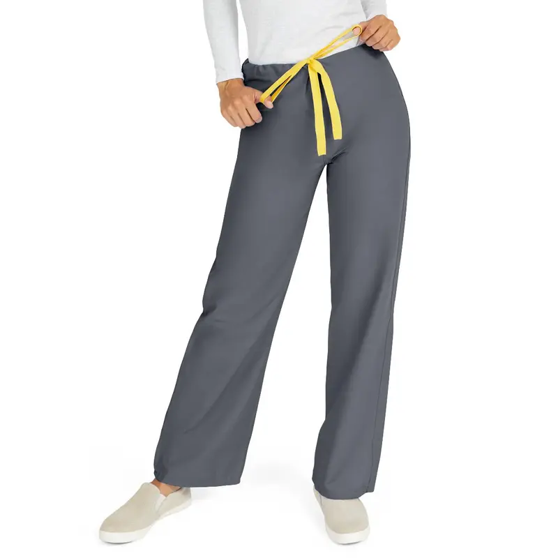 AngelStat Unisex Reversible Scrub Pants with Drawstring Waist, Charcoal, Size XS, Color Code, 1 EA (600NCCXS-CM) Each