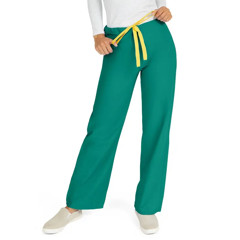 AngelStat Unisex Reversible Scrub Pants with Drawstring Waist, Emerald, Size 2XL, Angelica Color Code, 1 EA (600NJTXXL-CA) Each