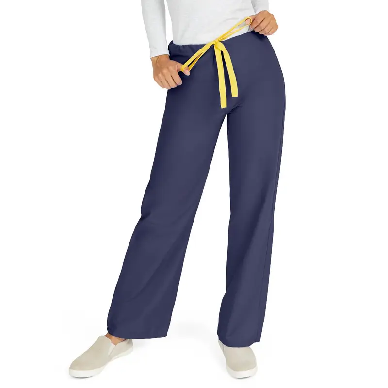 AngelStat Unisex Reversible Scrub Pants with Drawstring Waist, Navy, Size 2XL, Color Code, 1 EA (M600NNTXXL-CM) Each