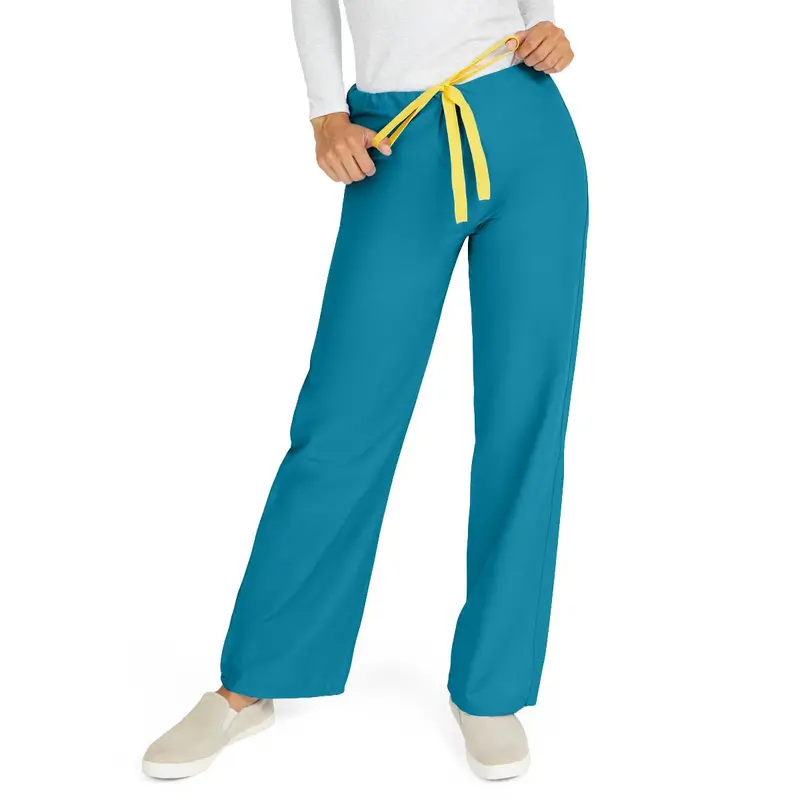 AngelStat Unisex Reversible Scrub Pants with Drawstring Waist, Peacock, Size 4XL, Color Code, 1 EA (600NBT4XL-CM) Each