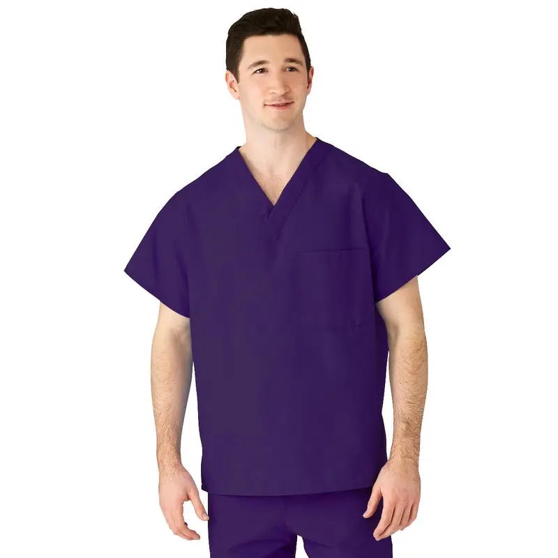 AngelStat Unisex Reversible V-Neck Scrub Top with 2 Pockets, Regal Purple, Size XL, Angelica Color Code, 1 EA (610NRPXL-CA) Each