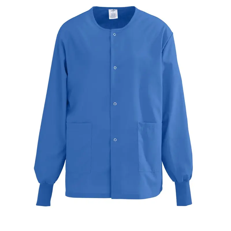 AngelStat Unisex Snap-Front Warm-Up Scrub Jacket, Sapphire, Size XL, Color Code, 1 EA (849NHTXL-CM) Each