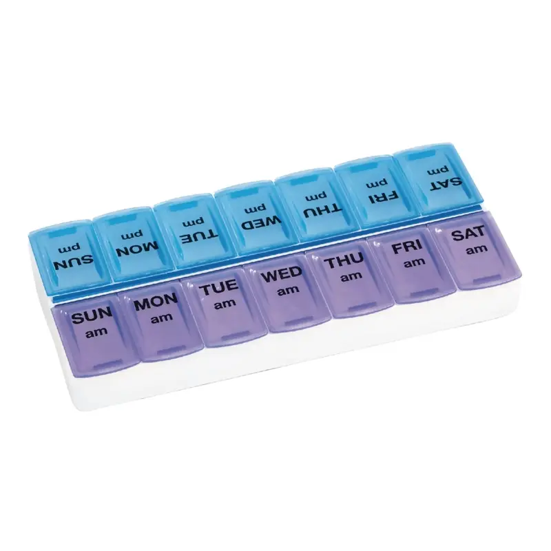 Apex Weekly Twice-a-Day Pill Organizer Large 7 Day 2 Dose (820661_EA) 1/EA