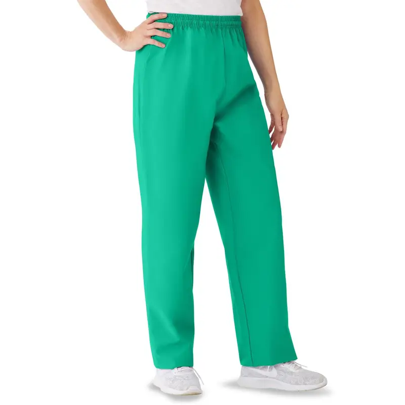 AngelStat Women's Elastic Waist Scrub Pants with Drawstring, Size 2XL, Jade, 1 EA (854NTJXXL) Each