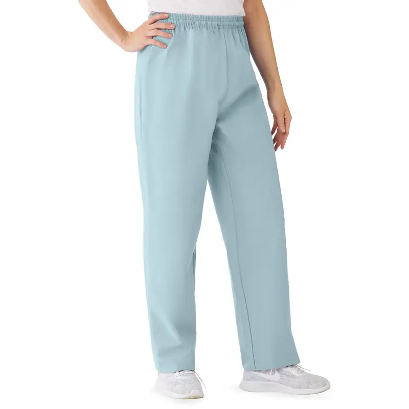 AngelStat Women's Elastic Waist Scrub Pants with Drawstring, Size 2XL, Misty, 1 EA (854NTZXXL) Each