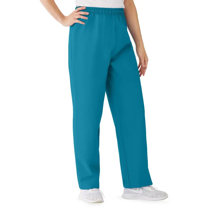 AngelStat Women's Elastic Waist Scrub Pants with Drawstring, Size 2XL, Peacock, 1 EA (854NBTXXL) Each