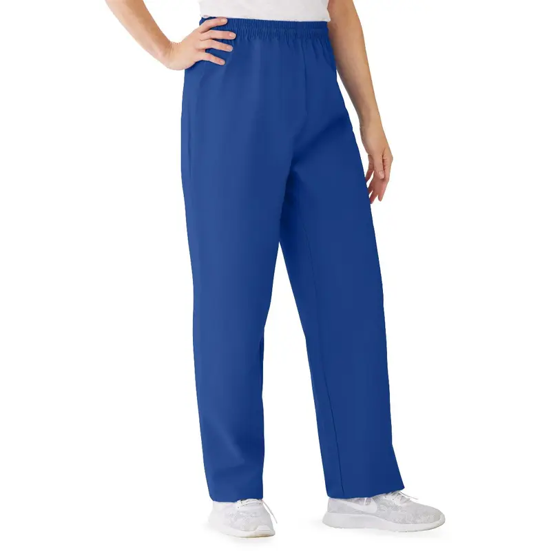 AngelStat Women's Elastic Waist Scrub Pants with Drawstring, Size M, Sapphire, 1 EA (854NHTM) Each