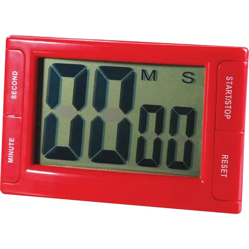 Ashley Digital Timer, Magnetic Backing, 2"Wx3/4"Lx3-3/4"H, Red (ASH10207) Each