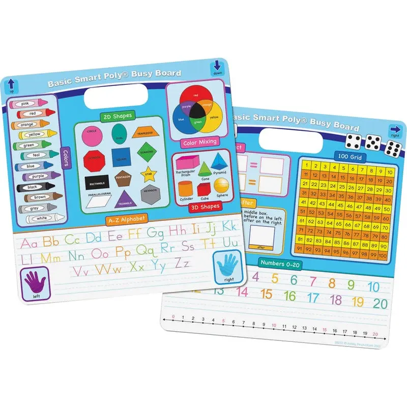 Ashley Educational Basics Smart Poly Board - 10.8" (0.9 ft) Width x 10.8" (0.9 ft) Height - Poly-coated Cardboard Surface - Square - Each (ASH98012) Each