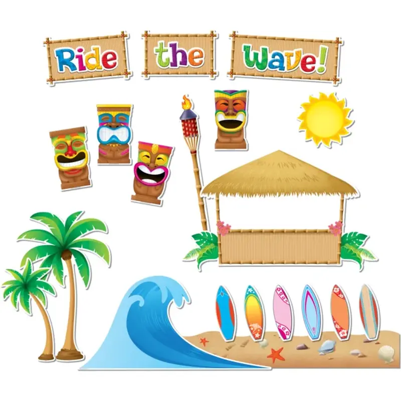 SURFS UP BOARD BULLETIN DISPLAY SET