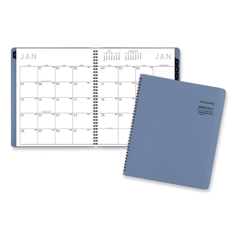 AT-A-GLANCE Contemporary Monthly Planner, 11.38 x 9.63, Blue Cover, 12-Month (Jan to Dec): 2026 (AAG70250X20) Each