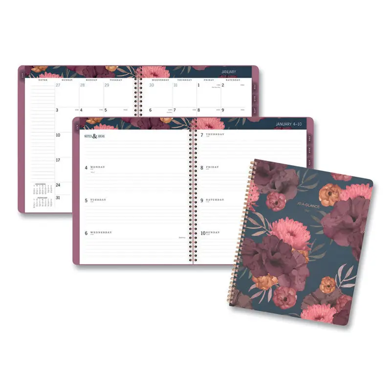 AT-A-GLANCE Dark Romance Weekly/Monthly Planner, Floral Artwork, 11 x 8.5, Multicolor Cover, 13-Month: Jan 2026 to Jan 2027 (AAG5254905) Each