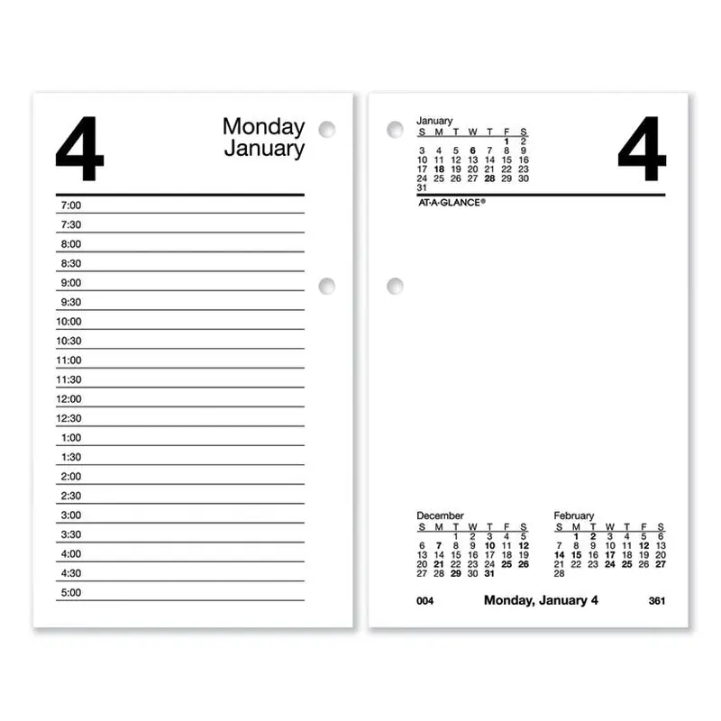 AT-A-GLANCE Desk Calendar Refill, 3.5 x 6, White Sheets, 12-Month (Jan to Dec): 2026 (AAGE71750) Each