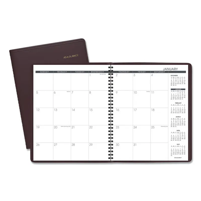 AT-A-GLANCE Monthly Planner, 11 x 9, Winestone Cover, 15-Month: Jan 2026 to Mar 2027 (AAG7026050) Each