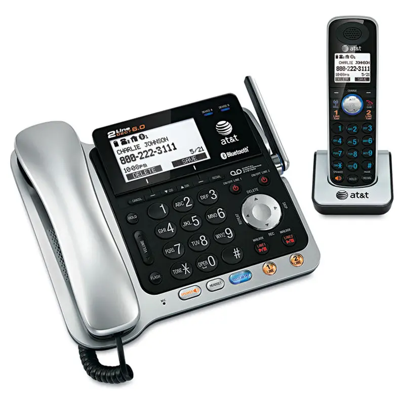 AT&T TL86109 Two-Line DECT 6.0 Phone System with Bluetooth (ATTTL86109) Each
