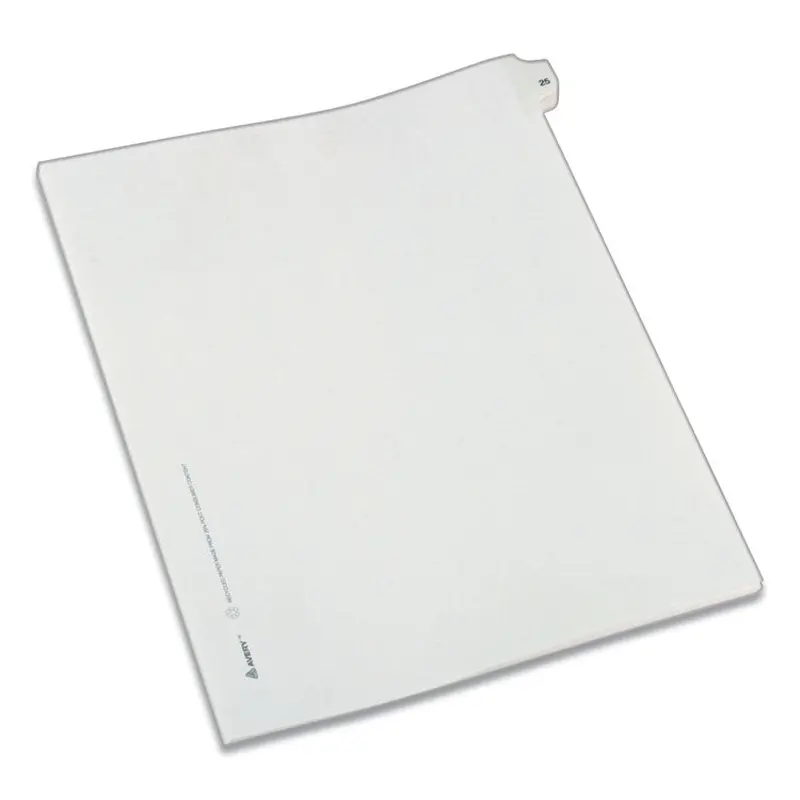 Avery® Preprinted Legal Exhibit Side Tab Index Dividers, Allstate Style, 10-Tab, 25, 11 x 8.5, White, 25/Pack (AVE82223) Set of 25
