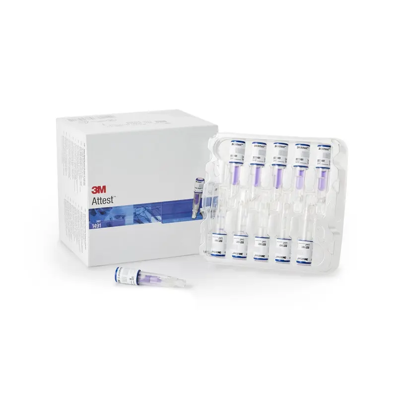 Attest Rapid Readout Sterilization Biological Indicator Vial Steam 2-1/2 Inch Length (1009962_BX) 50/BX