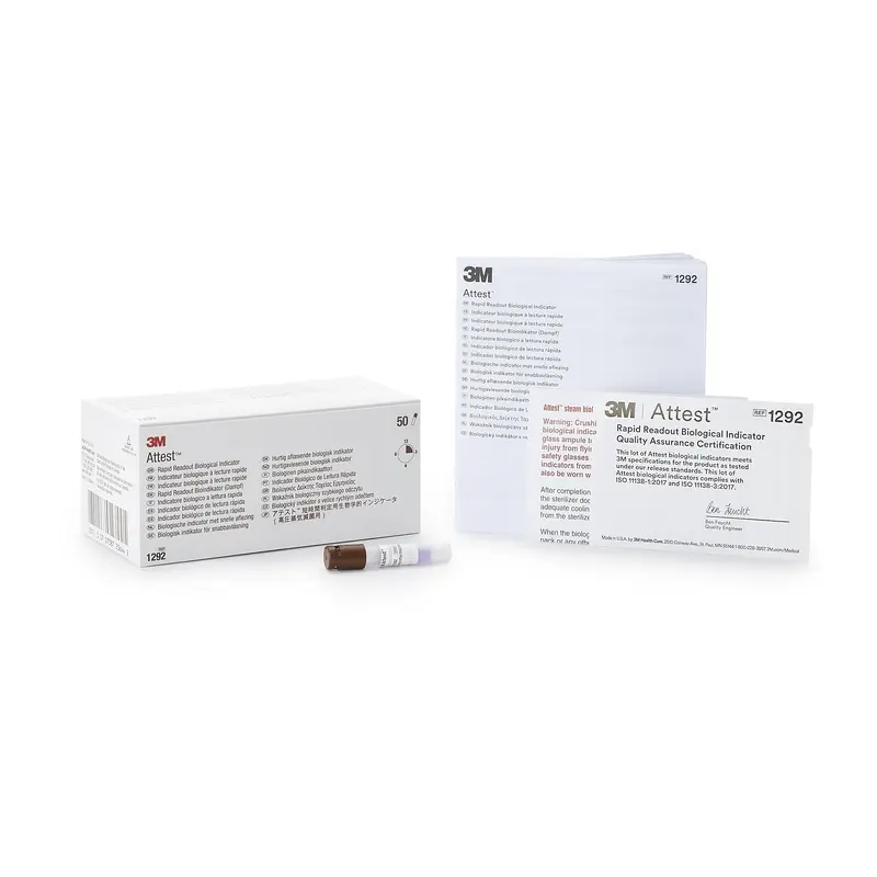 Attest Rapid Readout Sterilization Biological Indicator Vial Steam (283333_BX) 50/BX