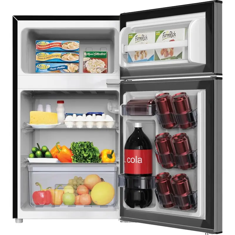 Avanti Compact Refrigerator 3.1cft, 2-Dr, 18-3/4" x 19-3/4" x 33-1/2", Stainless Steel (AVARA31B3S) Each