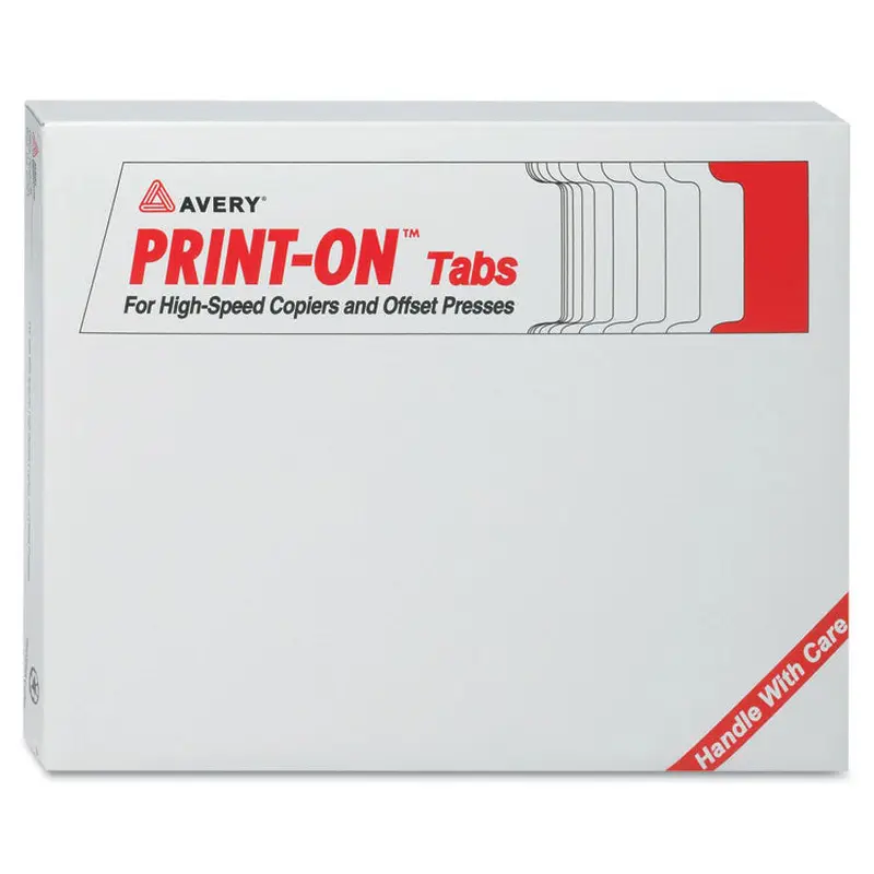 Avery Customizable Print-On Dividers, 3-Hole Punched, For Xerox 5090 Copiers,  5-Tab, 11 x 8.5, White, 30 Sets (AVE20406) 30 Sets of 5