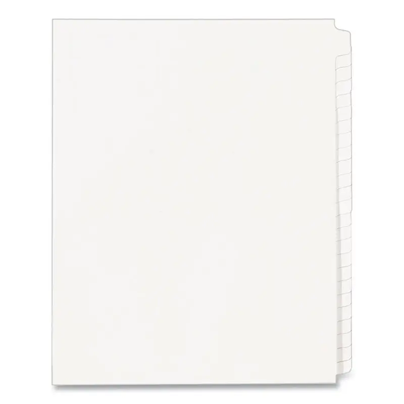 Avery Blank Tab Legal Exhibit Index Divider Set, 25-Tab, 11 x 8.5, White, 1 Set (AVE11959) Set of 25