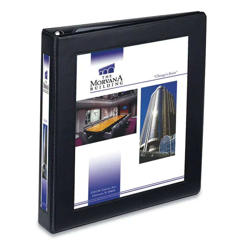 Avery Framed View Heavy-Duty Binders, 3 Rings, 1" Capacity, 11 x 8.5, Black (AVE68054) Each