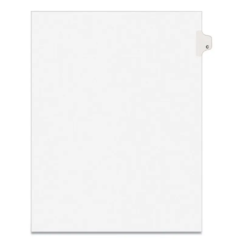 Avery Preprinted Legal Exhibit Side Tab Index Dividers, Avery Style, 26-Tab, C, 11 x 8.5, White, 25/Pack, (1403) (AVE01403) Pack of 25