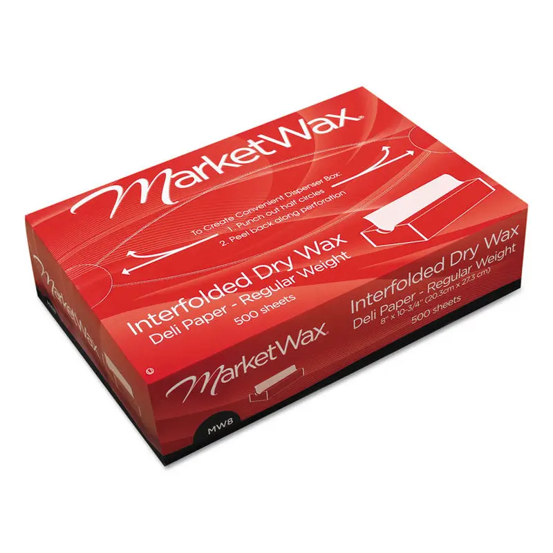 Bagcraft QF12 Interfolded Dry Wax Deli Paper, 12 x 10.75, White, 500/Box, 12 Boxes/Carton (BGC011012) Case of 12 Boxes