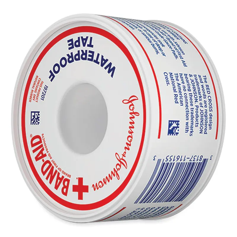 BAND-AID Water Block Waterproof Medical Tape, Dry Rubber, 1 x 10 yds, White (JOJ117121) Each
