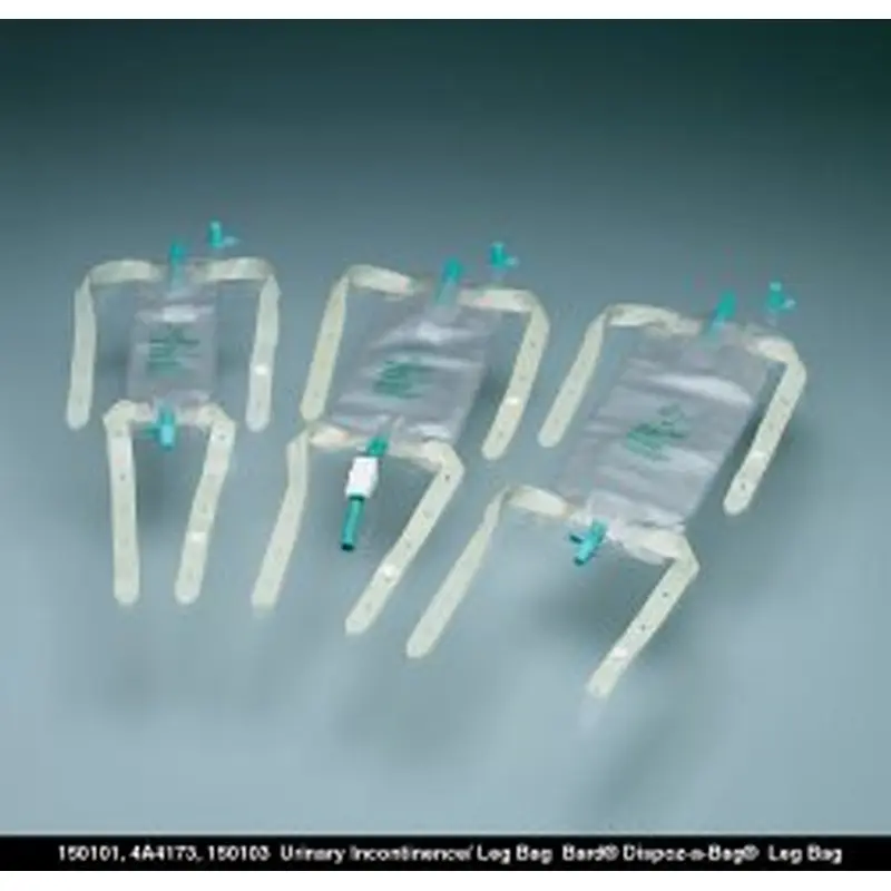 Bard Dispoz-a-Bag Urinary Leg Bag Anti-Reflux Valve Sterile 950 mL Vinyl (362512_CS) 48/CS