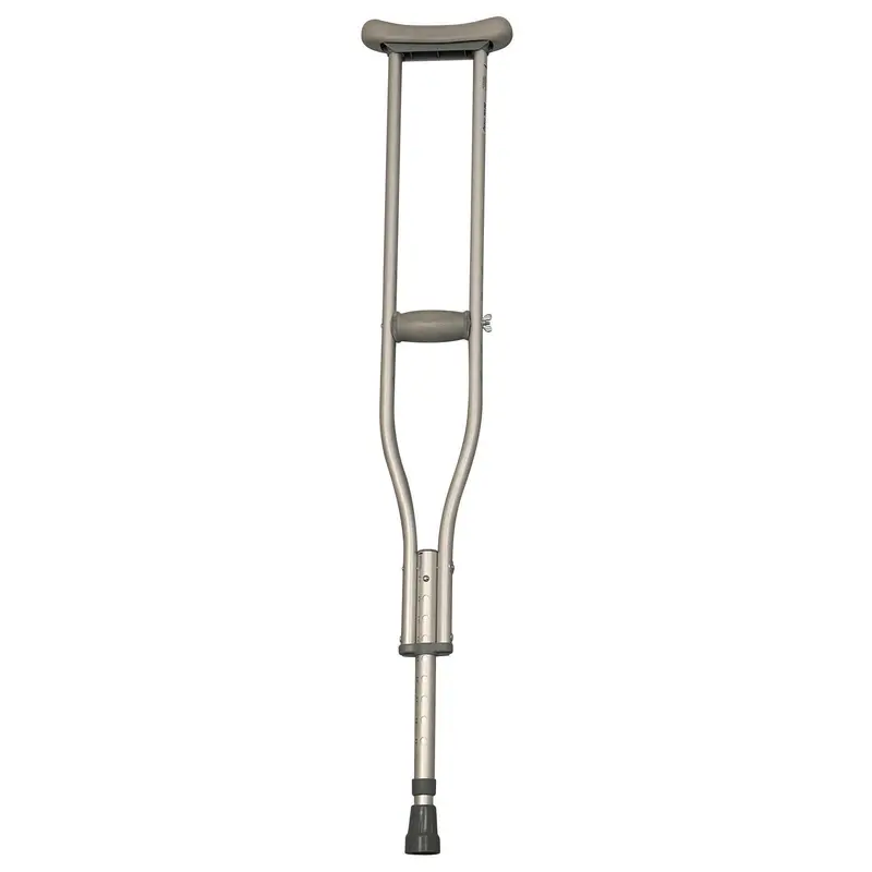 Basic Aluminum Crutches, 250 lb. Capacity, Adult, Adjust 44.5"-52.5" High, 10/CS (MDS51514-10) Case of 10