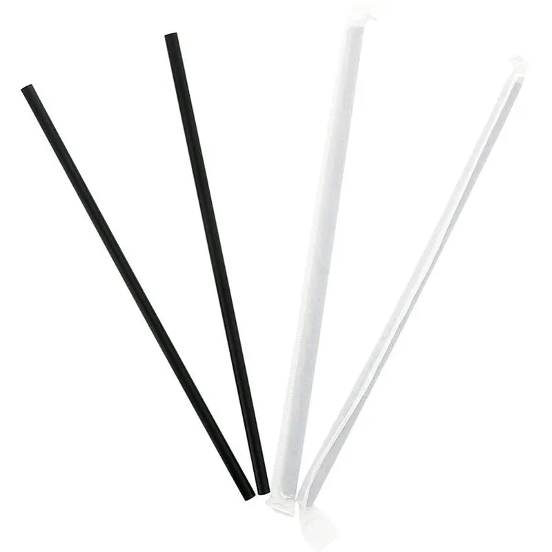 Banyan Black Straws - Wrapped - 7.8", 5000 / Carton - Black (EGS600228) Case of 5000