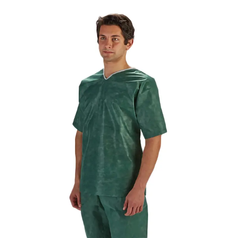 Barrier Scrub Shirt 2X-Large Green 3 Pockets Short Sleeve Unisex (683526_BG) 12/BG