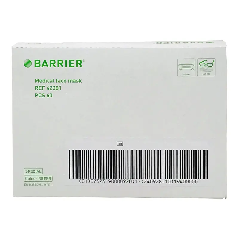 Barrier Special Surgical Mask Anti-fog Not Rated Tie Closure One Size Fits Most (822940_BX) 60/BX