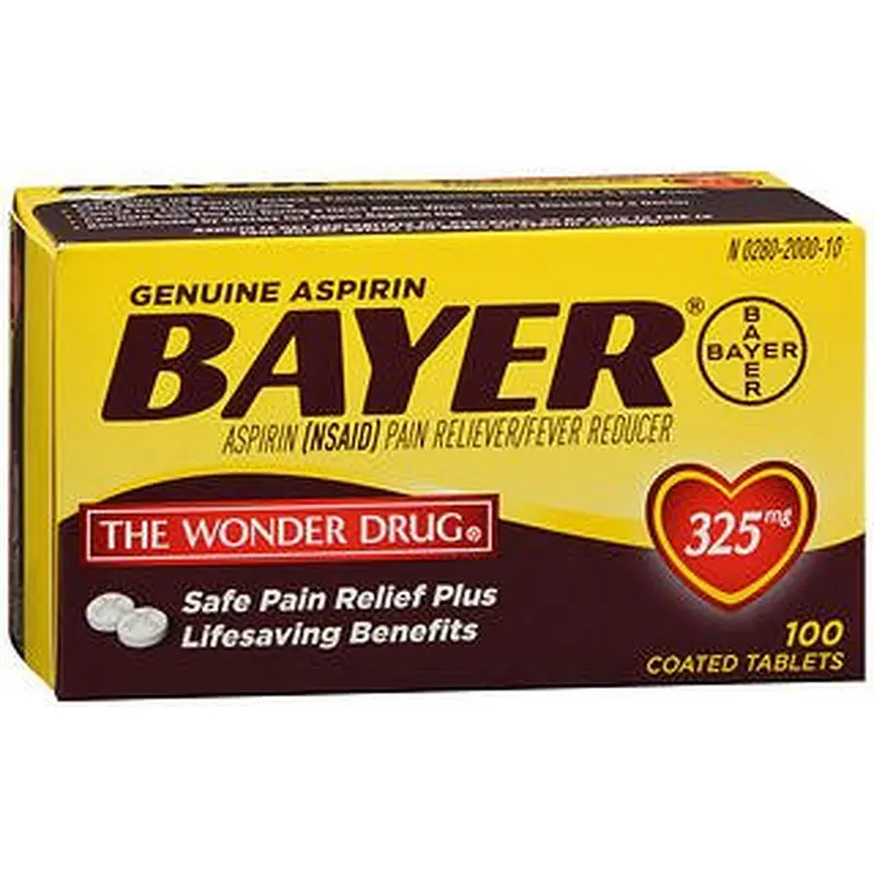 Bayer Pain Relief 325 mg Strength Aspirin Tablet 100 per Box (1050109_BX) 100/BX