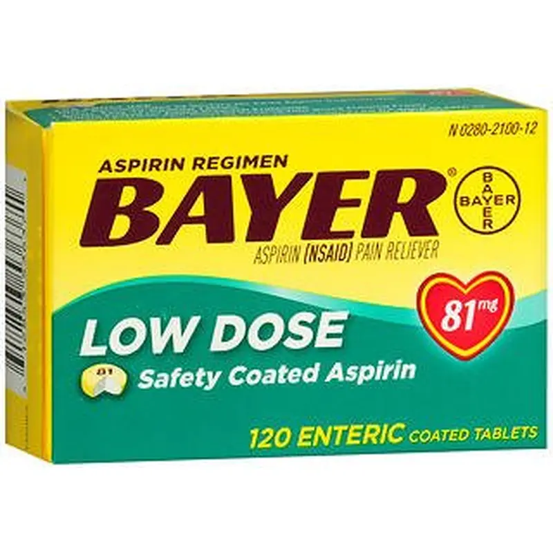 Bayer Pain Relief 81 mg Strength Aspirin Tablet 120 per Box (1050108_BX) 120/BX