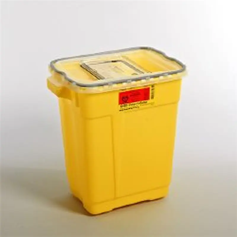 BD Chemotherapy Waste Container Yellow Base 18-1/2 X 17-3/4 X 11-3/4 Inch Vertical Entry 9 Gallon (452911_CS) 8/CS