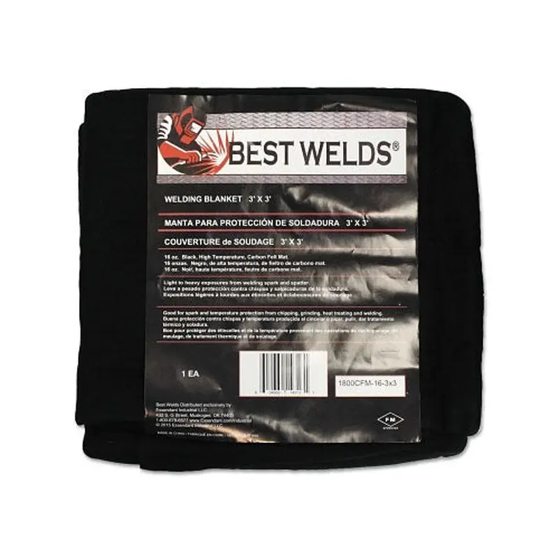 Best Welds Welding Blanket, 6 ft x 6 ft, Carbon Fiber, Mat, Black, 16 oz (902-1800CFM-16-6X6) Each
